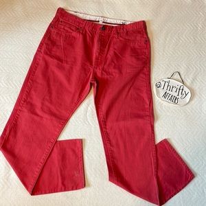 Mens Stafford Prep Straight Jeans 36/32 Red